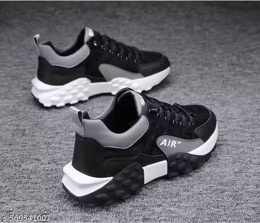 Black Running casual shoes for men