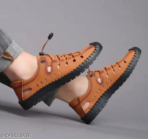 Men's Black Rich Quality|Decent Look|Perfect Style|Lightweight Synthetic Leather Lace up Casual Sneaker's