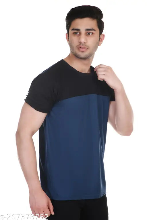 Pc Hosiery Men's Regular Solid Fit T-Shirt Combo Half Sleeves Polyester Round Neck T-Shirt