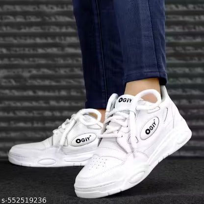 Ogiy White Stylish causal shoes/Snaker