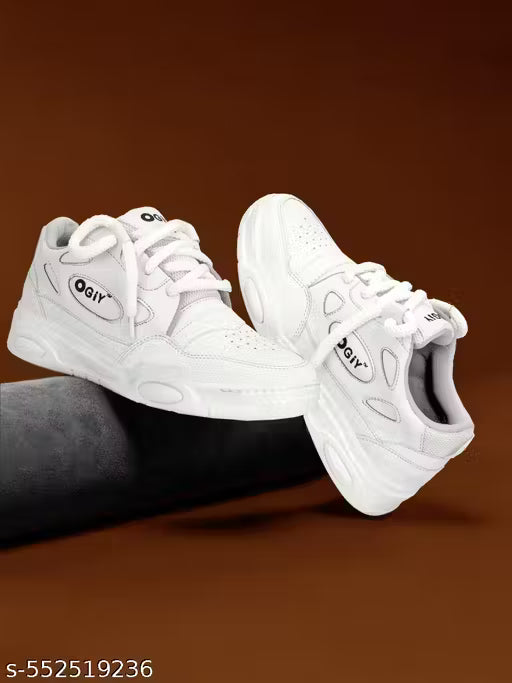 Ogiy White Stylish causal shoes/Snaker
