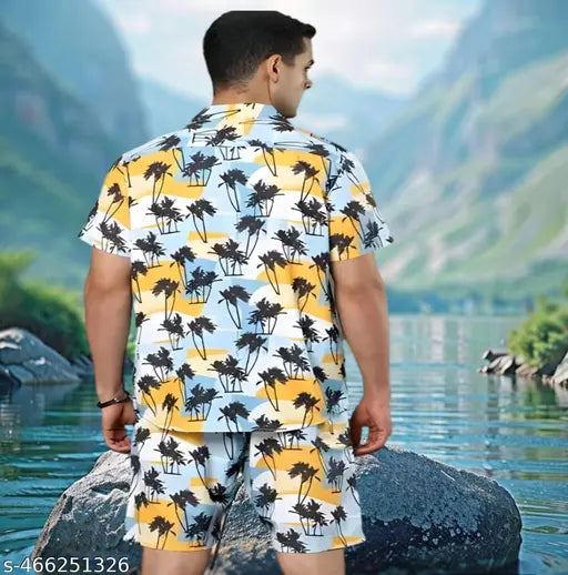 Men's Floral Print Top & Bottom Set: A Stylish and Attractive Outfit for Any Occasion