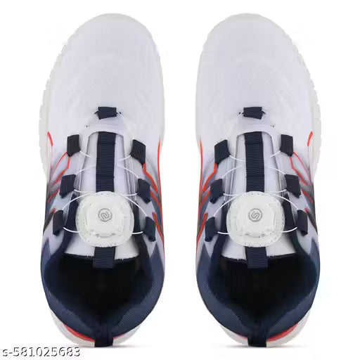 MOONWALK || Auto Lace-Up Sports Shoes for Men| Stylish Printed Fabric Upper | Lightweight EVA Sole | No-Tie Comfortable Fit Sneakers