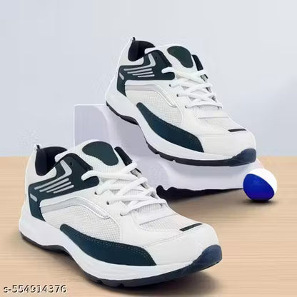 White Solid Sneakers For Men Unique Trendy Men Casual Shoes