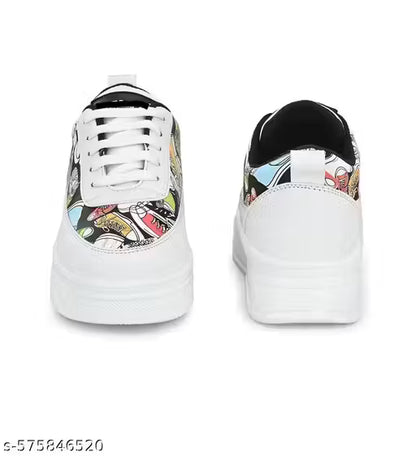 Gorgues White Men printed sneakers
