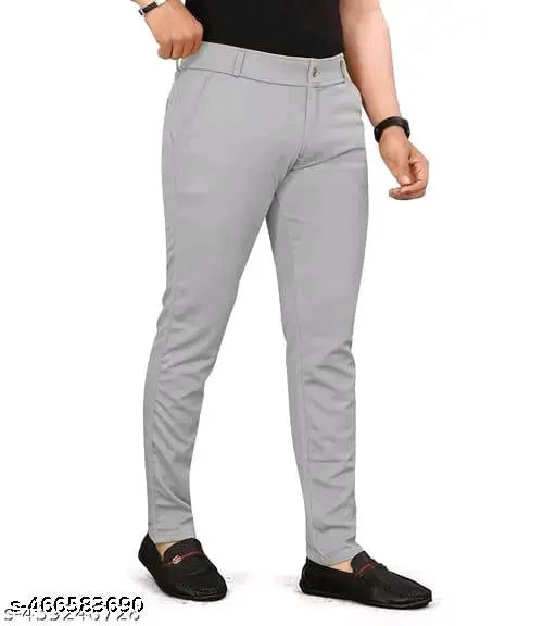 Grey trousers for men|Grey casual trousers for men|Grey dailywear trousers for men