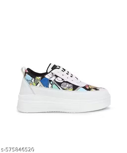 Gorgues White Men printed sneakers