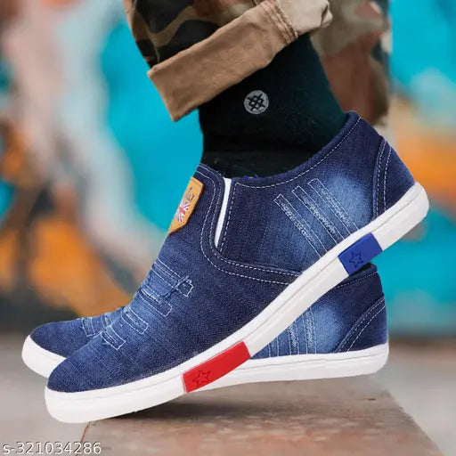 men's Skyblue sneakers lace-up trendy casual Sneakers For Men