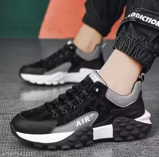 Black Running casual shoes for men