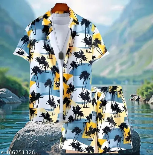 Men's Floral Print Top & Bottom Set: A Stylish and Attractive Outfit for Any Occasion