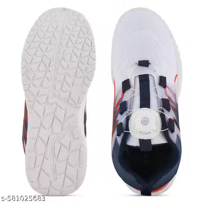MOONWALK || Auto Lace-Up Sports Shoes for Men| Stylish Printed Fabric Upper | Lightweight EVA Sole | No-Tie Comfortable Fit Sneakers