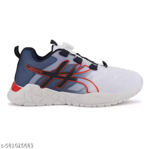 MOONWALK || Auto Lace-Up Sports Shoes for Men| Stylish Printed Fabric Upper | Lightweight EVA Sole | No-Tie Comfortable Fit Sneakers