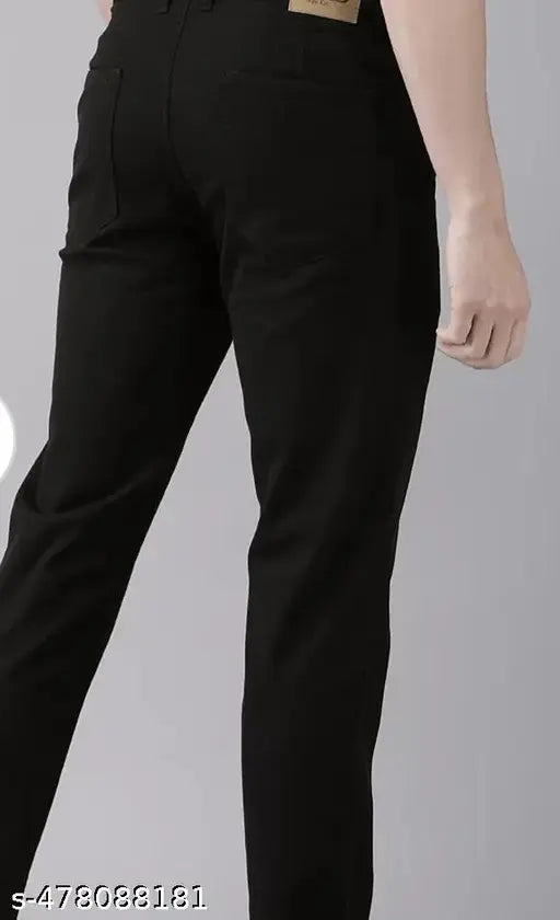 Men's Slim Mid Rise Black Jeans