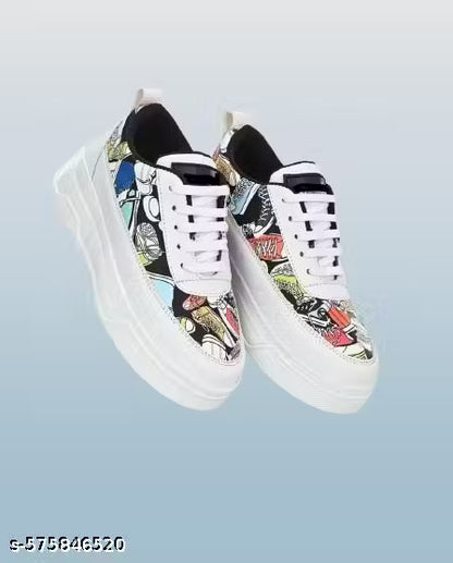 Gorgues White Men printed sneakers