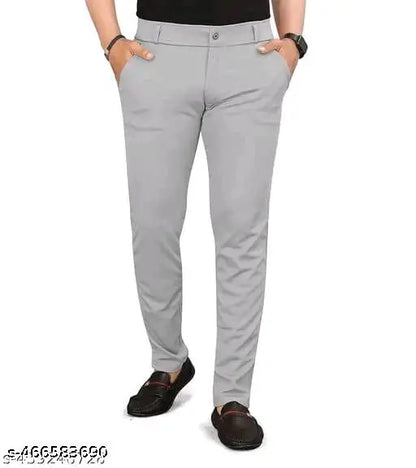 Grey trousers for men|Grey casual trousers for men|Grey dailywear trousers for men