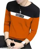 Men'S Round Neck Cotton Blend Tshirt